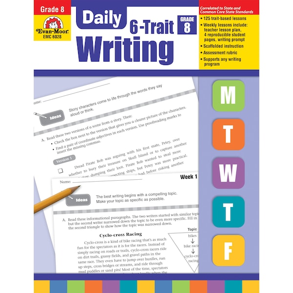 Evan-Moor Educational Publishers Daily 6-Trait Writing, Teacher Edition, Grade 8 6028 - main